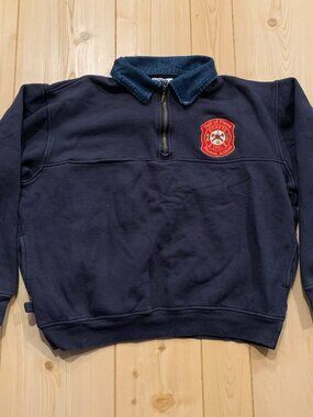 Hero 247 Hall Of Flame Phoenix Arizona Firefighter Fireman Quarter Zip Jacket L